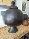 Large Carved Wooden Pot – Possibly Ethiopian, Jima People, Early 20th Century