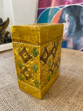 Bitossi 'Spagnolo' yellow slab vase