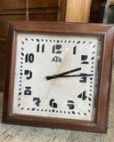 Large 1930s French Art Deco Wall Clock by ATO – Restored & Working