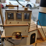 ‘Hannah’ – Large Pond Yacht Model of a Dutch Motor Coaster – Handmade by Mike Alsop