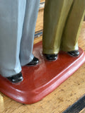 Mid-Century Ceramic Statue – Chairman Mao & Josef Stalin, Chinese Mark