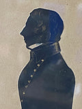 Antique 1840 Silhouette Watercolour by A. Derbyshire – Gilded Frame, Adelaide Gallery, London