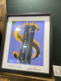 Framed print of ‘Dollar sign, don’t tread on me’, a Jean-Michel Basquiat and Andy Warhol collaboration