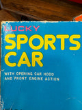 Lucky Sports Car – Vintage Friction Toy with Opening Hood, Original Box