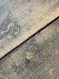 Antique Folding Table, Late Victorian / Edwardian, Turned Notched Legs, X-Frame, Original Wooden Catch