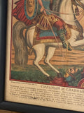 Antique Lubok lithograph of Anika the Warrior and Death