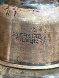 Sterling silver mark on collar of vintage cut glass perfume bottle