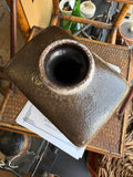 Top view into Strehla vase neck showing dark glazed interior