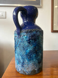 Large Vintage Marei Keramik Fat Lava Vase with Handle – Mid-Century West German Pottery