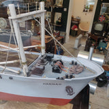 ‘Hannah’ – Large Pond Yacht Model of a Dutch Motor Coaster – Handmade by Mike Alsop