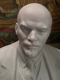 1960s Lomonosov Porcelain Bisque Bust of Lenin – 17.5cm High