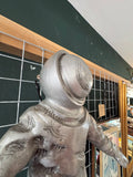 Vintage Fibreglass Astronaut Wall Sculpture by Tentacle Studios – Silver Floating Space Figure