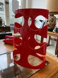 2009 Umbra Wine Rack by Ron Lerner – Red Sculptural Design – Holds 6 Bottles