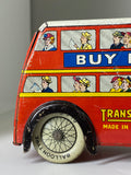 Brimtoy clockwork tin toy London bus