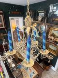 Aqua & Blue Helter Skelter Candle – True North Chandlers