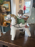 Vintage Russian folk art clay figurine