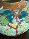 Art Deco Ditmar Urbach Czech Pottery Vase with Twin Handles – Hand Painted – c.1930s