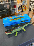 Vintage Wind-Up Tin Inertia Crocodile – 1990s Collectible Toy