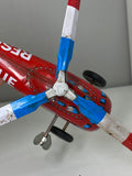 Vintage 1970s Japanese Tin Wind-Up Helicopter – MYK Japan H-19 Swiss Rescue