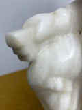 Vintage Soviet marble figure of a female bricklayer