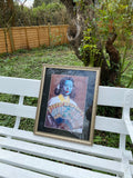 Framed original vintage print of ‘The Fan’ by Cecil Beall