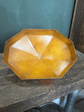 Octagonal Hand-Painted Toleware Tea Caddy with Floral Design