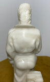 Vintage Soviet marble figure of a female bricklayer