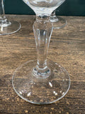 Set of 5 Vintage English Crystal Champagne Flutes – Cut Glass Stemmed Champagne Glasses