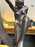 Art Deco-Style Bronzed Spelter Dancer, Mid-20th Century
