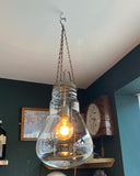 Oversized Lightbulb Hanging Light – Vintage Style with Retro Twisted Cord