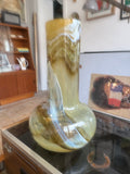 Large Mould-Blown Glass Vase in Swirled Earth Tones – 33.5cm
