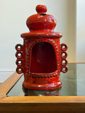Vintage Pan Keramik Goebel Red Ceramic Tealight Holder, West Germany, 1970s