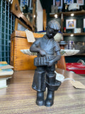 Mid century Soviet statue of young boy