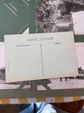 Reverse of antique French carte postale showing correspondence and address fields