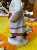 Lomonosov “Northern Girl with Flower” (Yakut Girl) Porcelain Figurine – Made in Russia, 20 cm