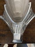 Pair of Art Deco Wall Light Sconces – Frosted Glass and Chrome, 1930s