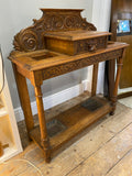 Victorian Arts and Crafts oak hall stand