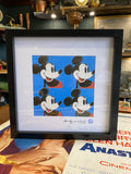 Framed print of Mickey Mouse lithograph by Andy Warhol