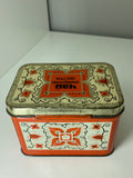 Small vintage Russian tin tea caddy