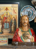 Vintage French Chalkware Jesus Bust – Large Religious Icon (34cm)