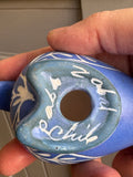 Base of signed Pablo Zabal pottery bird figurine, Chilean studio pottery