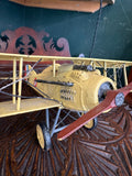 Vintage Metal Nieuport 17 Biplane Model | WWI French Aviation Militaire Fighter Collectible