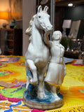 Soviet Porcelain Figurine of Girl with Horse, mid-20th century Gorodnitsa