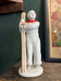 1950s Lomonosov Porcelain Figurine – Girl Skier by Elizabeth N. Lupanova – 21cm High