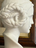 Vintage Goebel Art Nouveau Bisque Porcelain Bust – Classical Maiden, West Germany, 1960s/70s