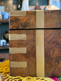 Victorian Brass-Bound Burr Walnut Writing Slope with Secret Drawers