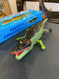 Vintage Wind-Up Tin Inertia Crocodile – 1990s Collectible Toy