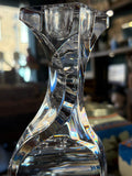 Vintage Rogaska Crystal Cobra Candlestick – Slovenian Lead Crystal Sculptural Candle Holder, 27cm