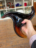 Vintage 1960s Murano Freeform Glass Bowl – Amber