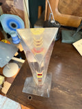 Vintage Soviet Plexiglass Lighthouse Souvenir Paperweight